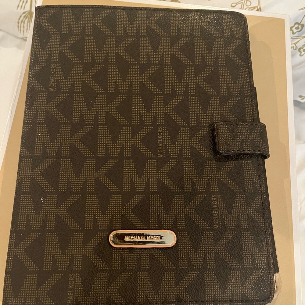 Michael Kors Dark Brown Monogram iPad 2, iPad 3 and iPad 4 Tablet Cover